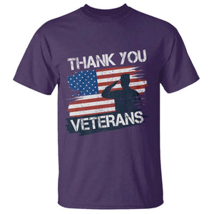 Thank You Veterans T Shirt Never Forget Veterans Military Appreciation US Flag TS10 Purple Print Your Wear