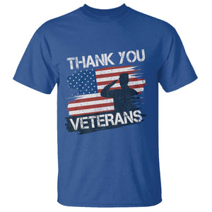 Thank You Veterans T Shirt Never Forget Veterans Military Appreciation US Flag TS10 Royal Blue Print Your Wear
