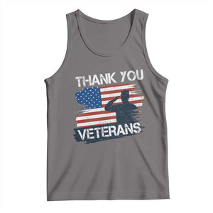 Thank You Veterans Tank Top Never Forget Veterans Military Appreciation US Flag TS10 Deep Heather Print Your Wear