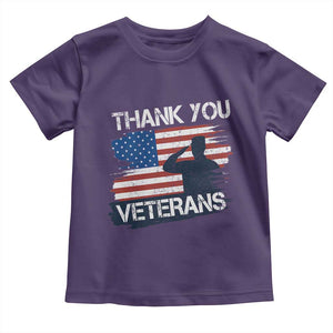 Thank You Veterans Toddler T Shirt Never Forget Veterans Military Appreciation US Flag TS10 Purple Print Your Wear