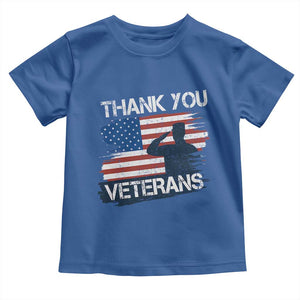 Thank You Veterans Toddler T Shirt Never Forget Veterans Military Appreciation US Flag TS10 Royal Blue Print Your Wear