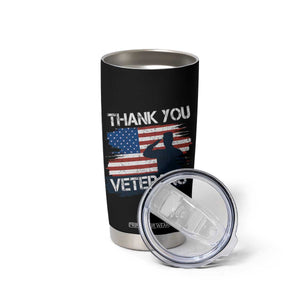 Thank You Veterans Tumbler Cup Never Forget Veterans Military Appreciation US Flag TS10 Print Your Wear