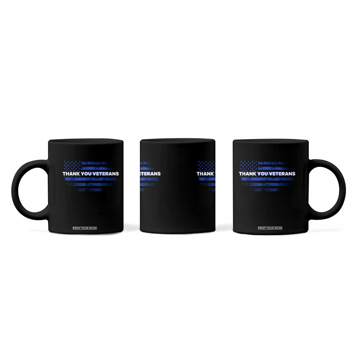 Thank You Veterans Coffee Mug Never Forget Veterans Day Grunge American Flag TS10 Print Your Wear