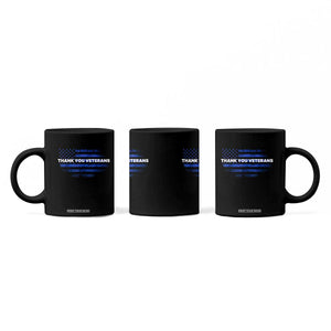 Thank You Veterans Coffee Mug Never Forget Veterans Day Grunge American Flag TS10 Print Your Wear