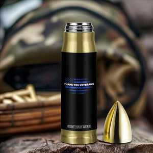 Thank You Veterans Bullet Tumbler Never Forget Veterans Day Grunge American Flag TS10 Print Your Wear