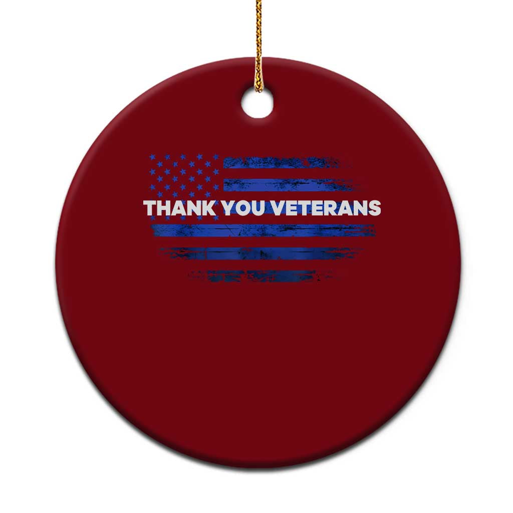 Thank You Veterans Ceramic Ornament Never Forget Veterans Day Grunge American Flag TS10 1pc Red Print Your Wear