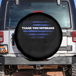 Thank You Veterans Spare Tire Cover Never Forget Veterans Day Grunge American Flag TS10 No hole Black Print Your Wear