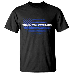 Thank You Veterans T Shirt Never Forget Veterans Day Grunge American Flag TS10 Black Print Your Wear
