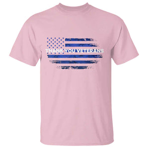 Thank You Veterans T Shirt Never Forget Veterans Day Grunge American Flag TS10 Light Pink Print Your Wear
