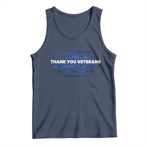Thank You Veterans Tank Top Never Forget Veterans Day Grunge American Flag TS10 Navy Print Your Wear