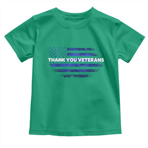 Thank You Veterans Toddler T Shirt Never Forget Veterans Day Grunge American Flag TS10 Irish Green Print Your Wear