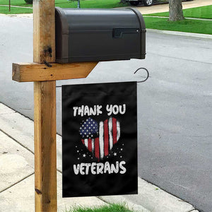 Thank You Veterans Garden Flag Patriotic Veterans Day Grunge USA Flag Heart TS10 Print Your Wear