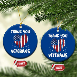 Thank You Veterans Ceramic Ornament Patriotic Veterans Day Grunge USA Flag Heart TS10 1pc Blue Print Your Wear