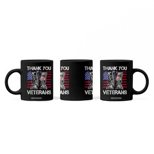 Thank You Veterans Coffee Mug American Flag Military Supportive Veterans Day TS10 Print Your Wear