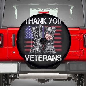Thank You Veterans Spare Tire Cover American Flag Military Supportive Veterans Day TS10 Black Print Your Wear