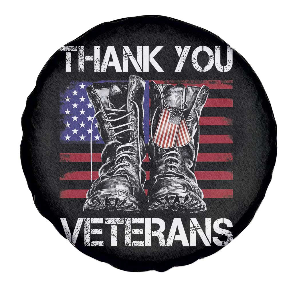 Thank You Veterans Spare Tire Cover American Flag Military Supportive Veterans Day TS10 Print Your Wear