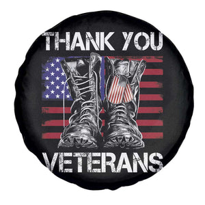 Thank You Veterans Spare Tire Cover American Flag Military Supportive Veterans Day TS10 Print Your Wear