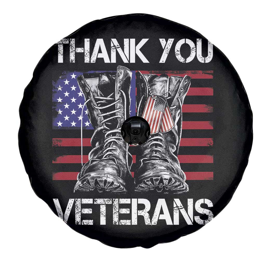 Thank You Veterans Spare Tire Cover American Flag Military Supportive Veterans Day TS10 Print Your Wear