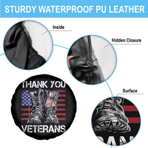 Thank You Veterans Spare Tire Cover American Flag Military Supportive Veterans Day TS10 Print Your Wear