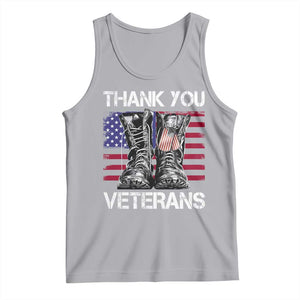 Thank You Veterans Tank Top American Flag Military Supportive Veterans Day TS10 Athletic Heather Print Your Wear