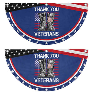 Thank You Veterans Patriotic Fan Flag American Flag Military Supportive Veterans Day