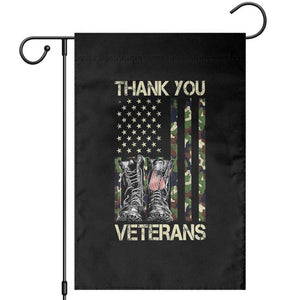 Thank You Veterans Garden Flag Camo American Flag Military Supportive Veterans Day TS10 Black Print Your Wear