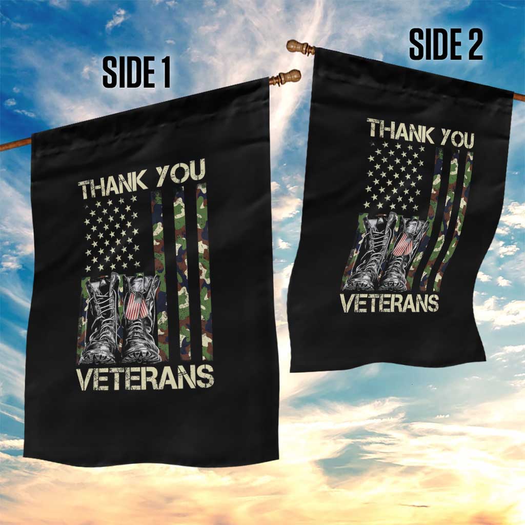 Thank You Veterans Garden Flag Camo American Flag Military Supportive Veterans Day TS10 Print Your Wear