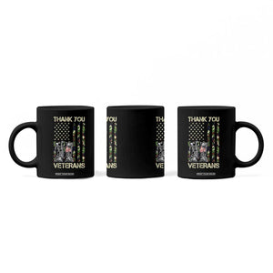 Thank You Veterans Coffee Mug Camo American Flag Military Supportive Veterans Day TS10 Print Your Wear