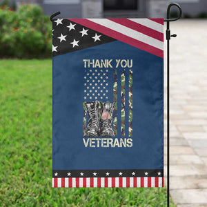 Thank You Veterans Garden Flag Camo American Flag Military Supportive Veterans Day TS10 Classic Blue Black Print Your Wear