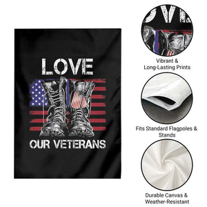 Love Our Veterans Garden Flag American Flag Military Supportive Veterans Day TS10 Print Your Wear
