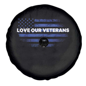 Love Our Veterans Spare Tire Cover Veterans Day Grunge American Flag TS10 Print Your Wear