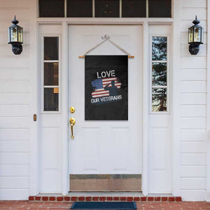 Love Our Veterans Garden Flag Veterans Day Military Appreciation US Flag TS10 Print Your Wear