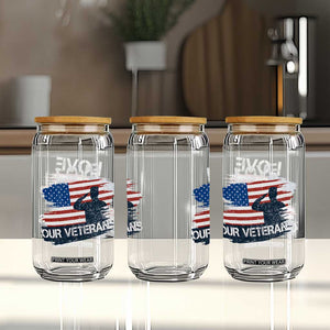 Love Our Veterans Glass Can Veterans Day Military Appreciation US Flag TS10 Print Your Wear