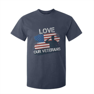 Love Our Veterans T Shirt For Kid Veterans Day Military Appreciation US Flag TS10 Navy Print Your Wear