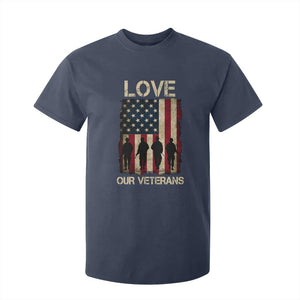 Love Our Veterans T Shirt For Kid US Veterans Day Proud Military Family US Flag TS10 Navy Print Your Wear