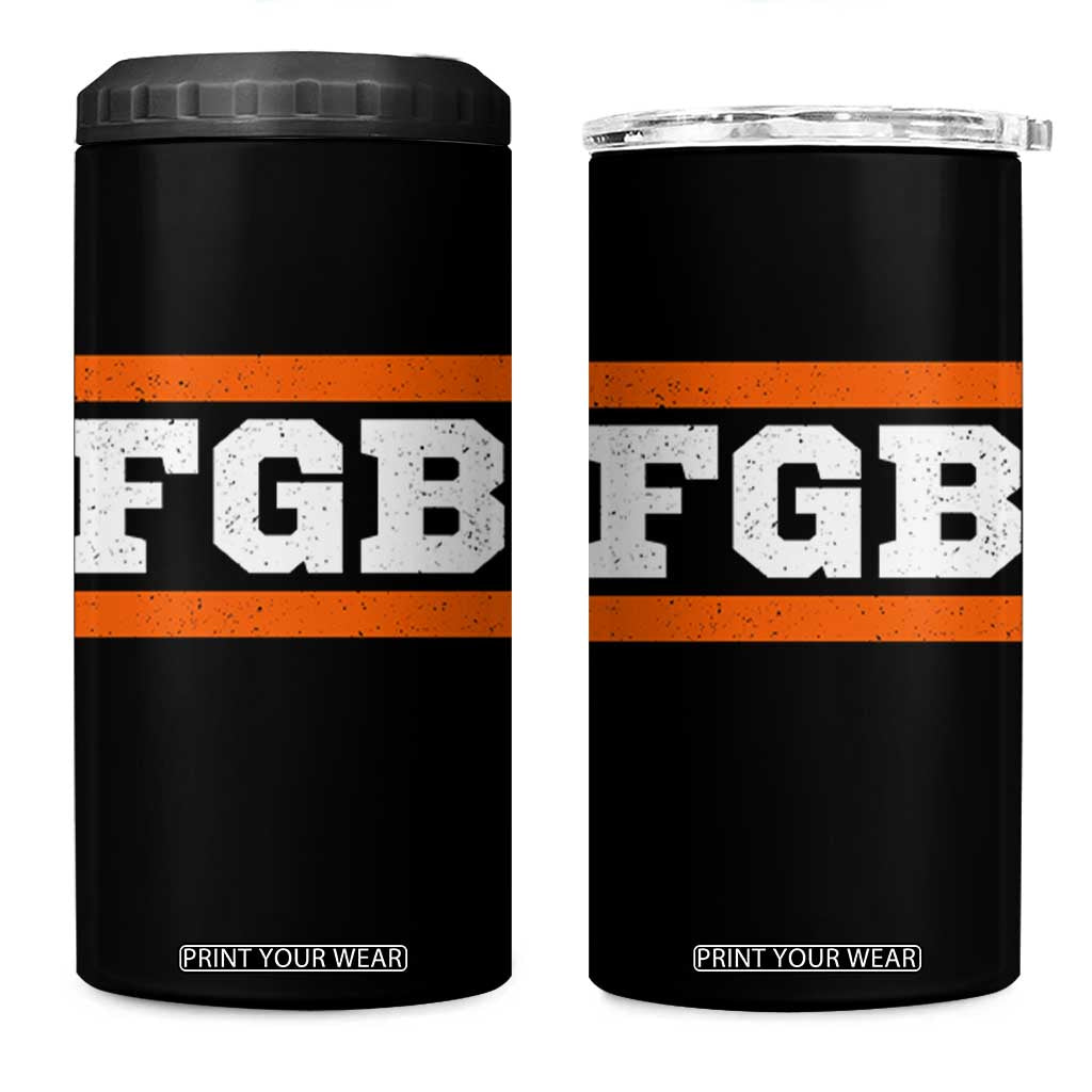 BF Game Day 4 in 1 Can Cooler Tumbler FGB Football Fans TS10 One Size: 16 oz Black Print Your Wear
