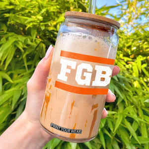 BF Game Day Glass Can FGB Football Fans TS10 Black Print Your Wear