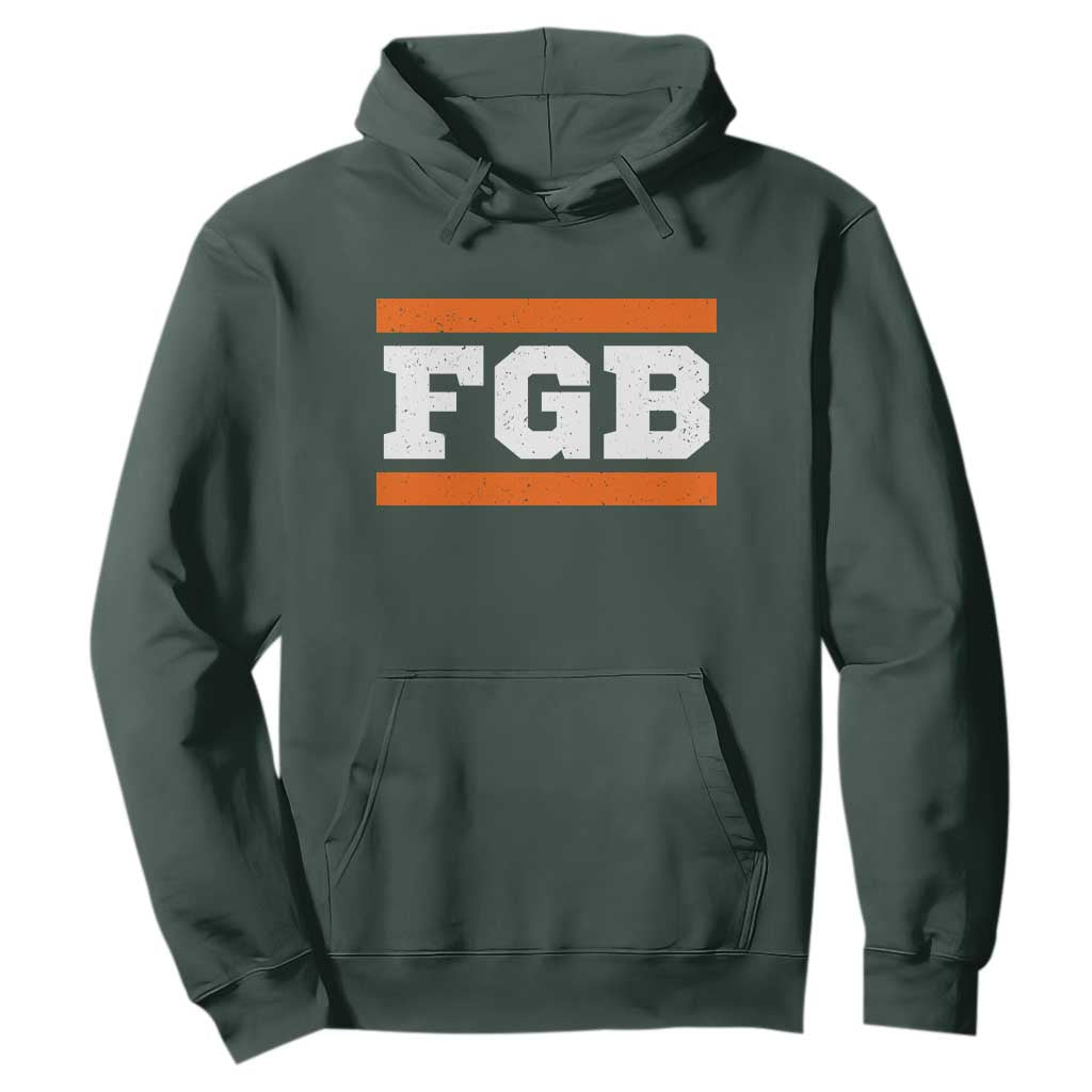 BF Game Day Hoodie FGB Football Fans TS10 Dark Forest Green Print Your Wear