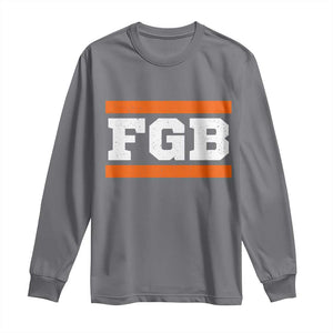 BF Game Day Long Sleeve Shirt FGB Football Fans TS10 Charcoal Print Your Wear