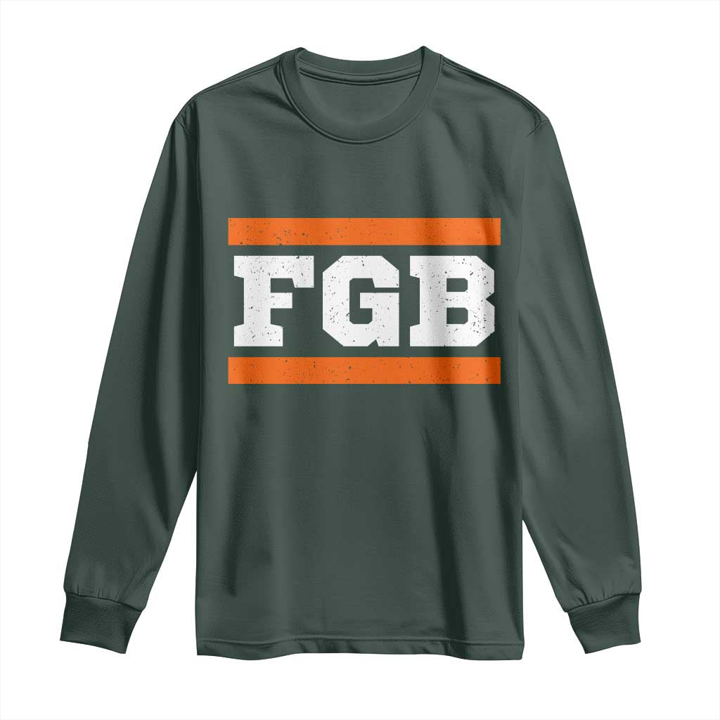 BF Game Day Long Sleeve Shirt FGB Football Fans TS10 Dark Forest Green Print Your Wear