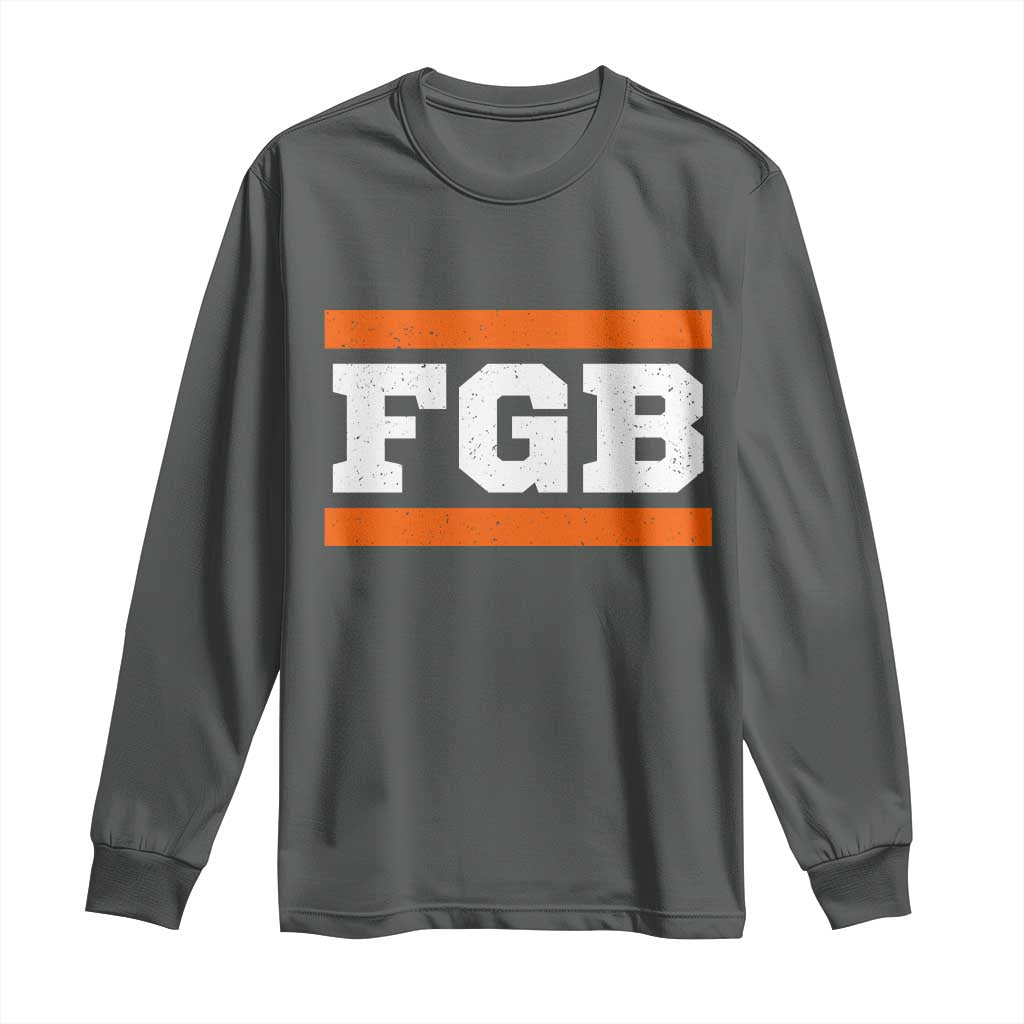 BF Game Day Long Sleeve Shirt FGB Football Fans TS10 Dark Heather Print Your Wear