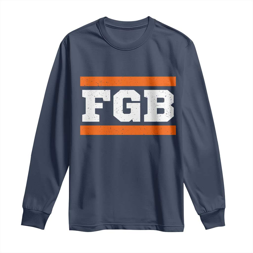 BF Game Day Long Sleeve Shirt FGB Football Fans TS10 Navy Print Your Wear