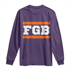 BF Game Day Long Sleeve Shirt FGB Football Fans TS10 Purple Print Your Wear