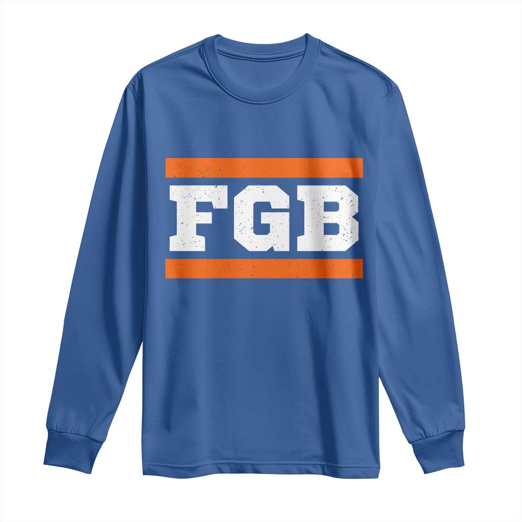BF Game Day Long Sleeve Shirt FGB Football Fans TS10 Royal Blue Print Your Wear