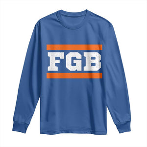 BF Game Day Long Sleeve Shirt FGB Football Fans TS10 Royal Blue Print Your Wear
