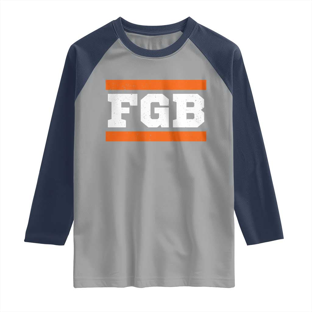 BF Game Day Raglan Shirt FGB Football Fans TS10 Sport Gray Navy Print Your Wear