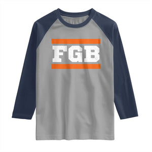 BF Game Day Raglan Shirt FGB Football Fans TS10 Sport Gray Navy Print Your Wear