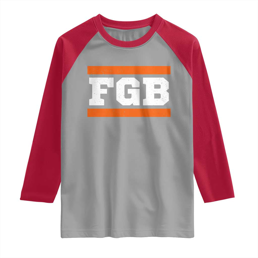 BF Game Day Raglan Shirt FGB Football Fans TS10 Sport Gray Red Print Your Wear