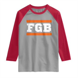 BF Game Day Raglan Shirt FGB Football Fans TS10 Sport Gray Red Print Your Wear