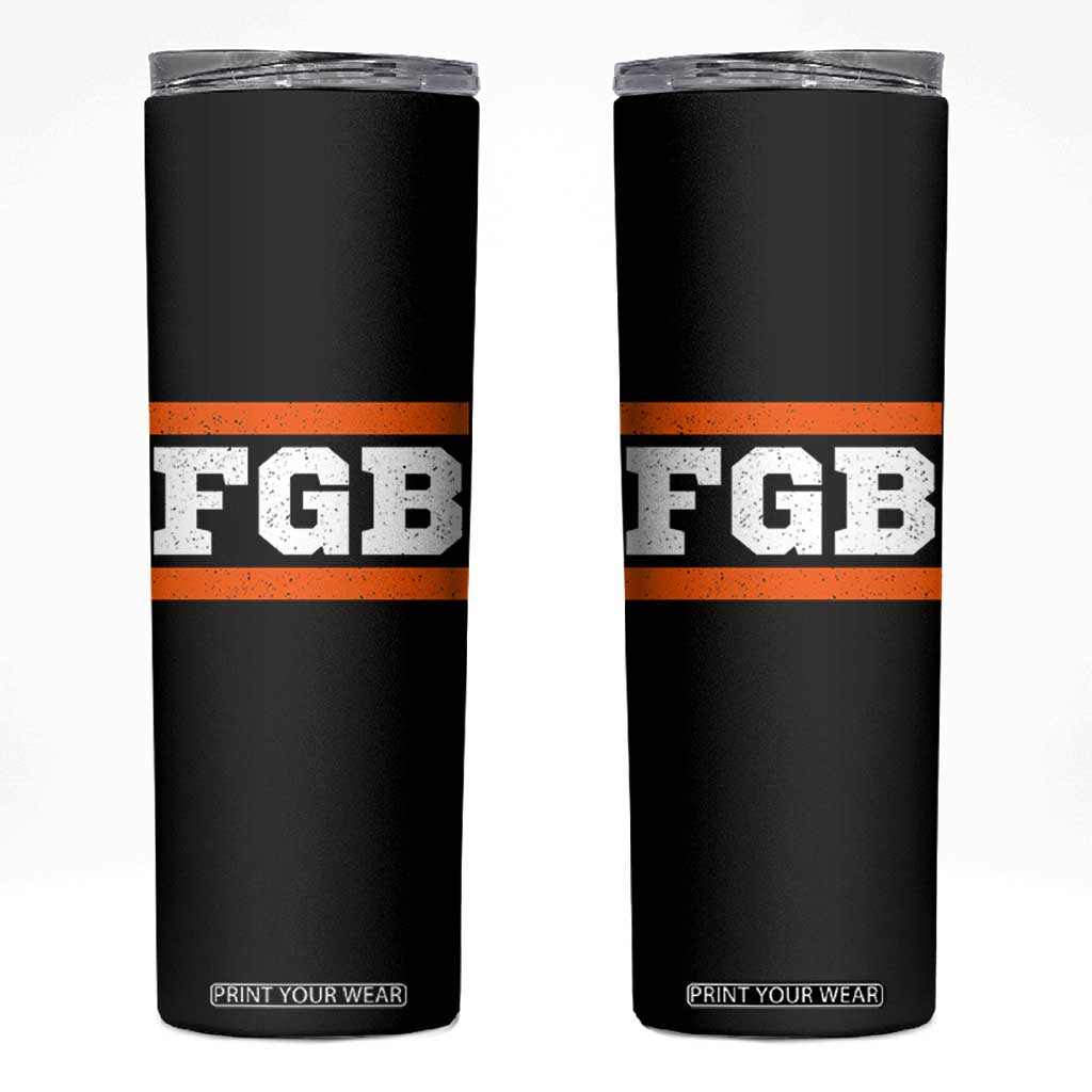 BF Game Day Skinny Tumbler FGB Football Fans TS10 Black Print Your Wear